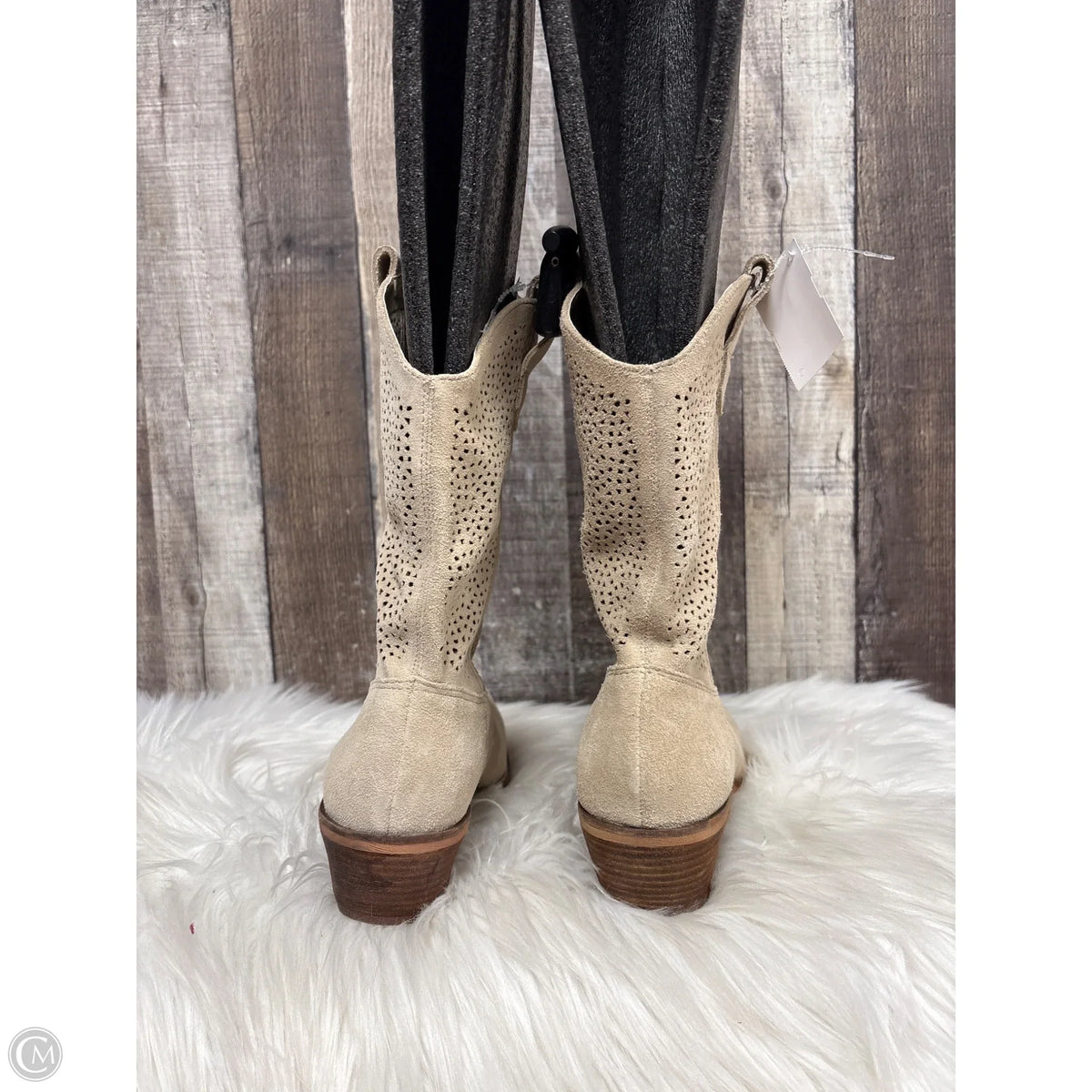 Boots Mid-calf Heels By Bcbgeneration In Tan, Size: 7.5