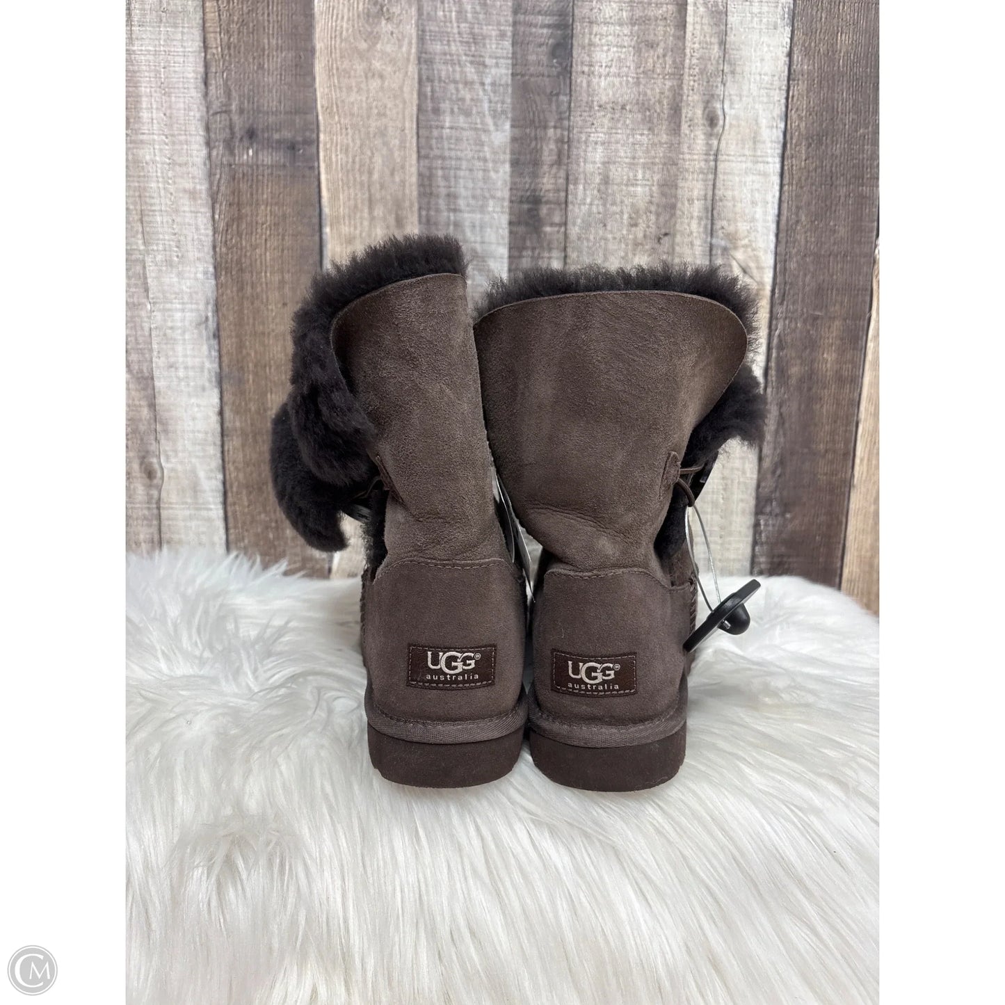 Boots Designer By Ugg In Brown, Size: 8