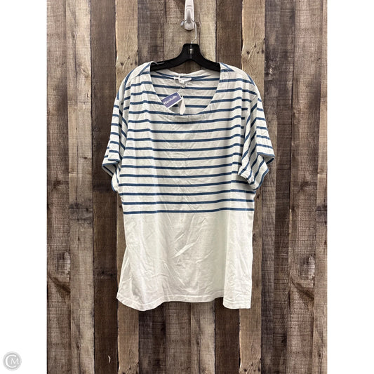 Top Short Sleeve By Jane And Delancey In Striped Pattern, Size: 1x