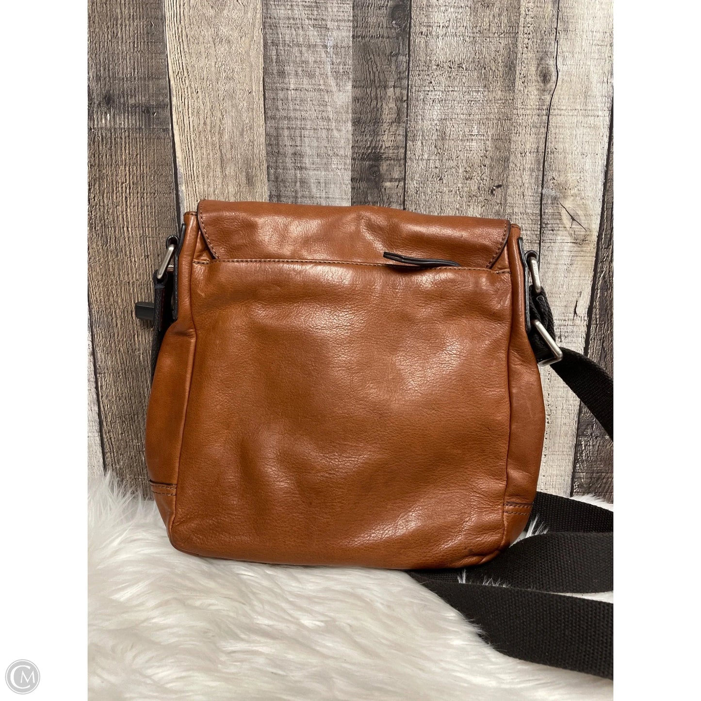 Crossbody Leather By Fossil, Size: Large