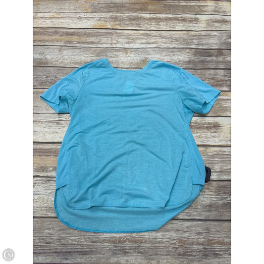 Athletic Top Short Sleeve By Avia In Blue, Size: M