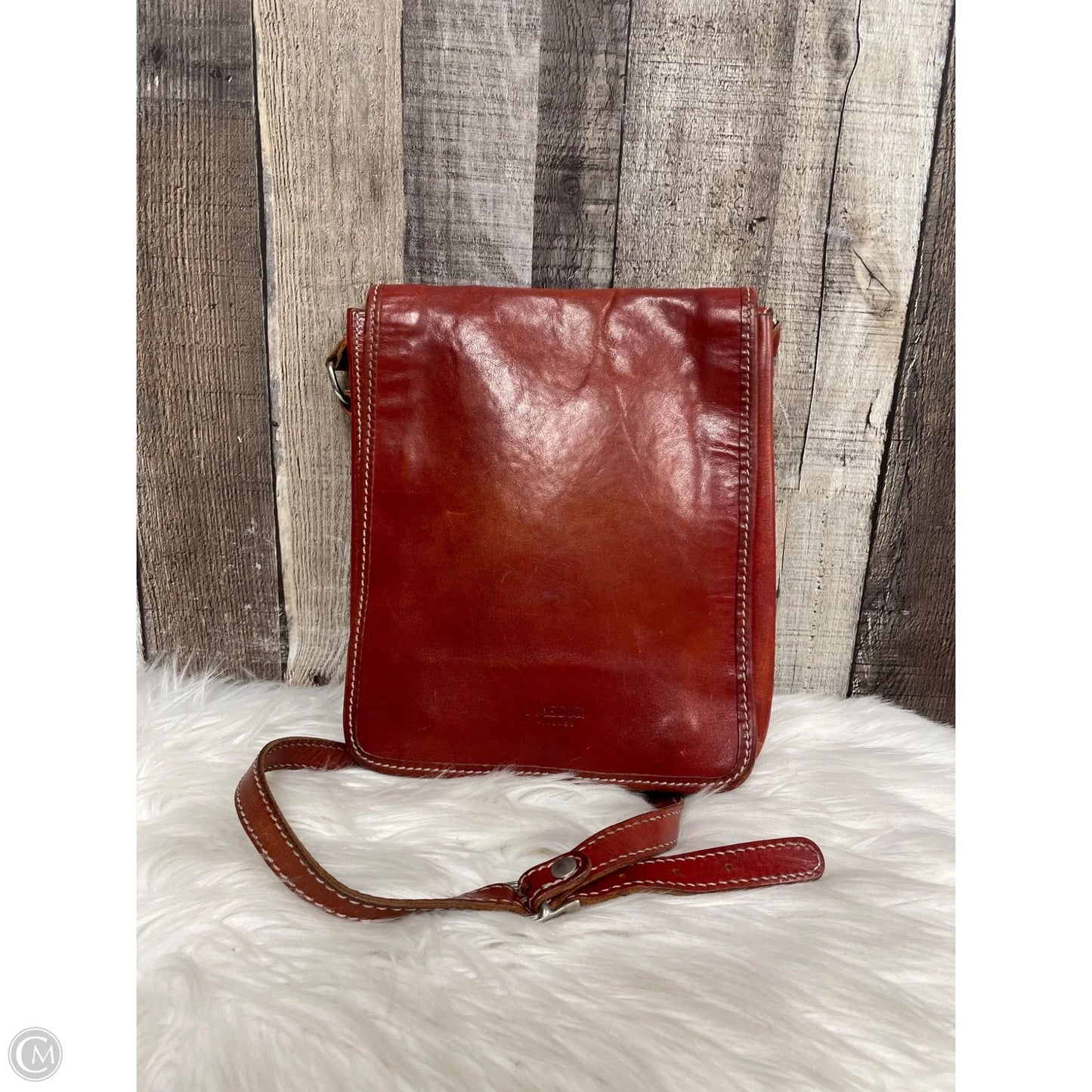 Crossbody Leather By Clothes Mentor, Size: Large