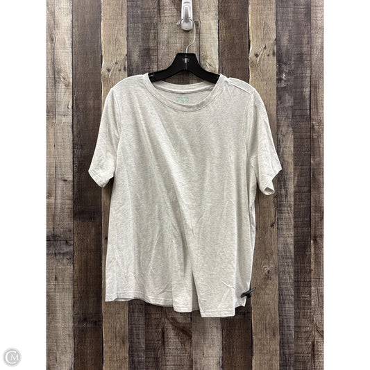 Top Short Sleeve By Terra & Sky In Grey, Size: L