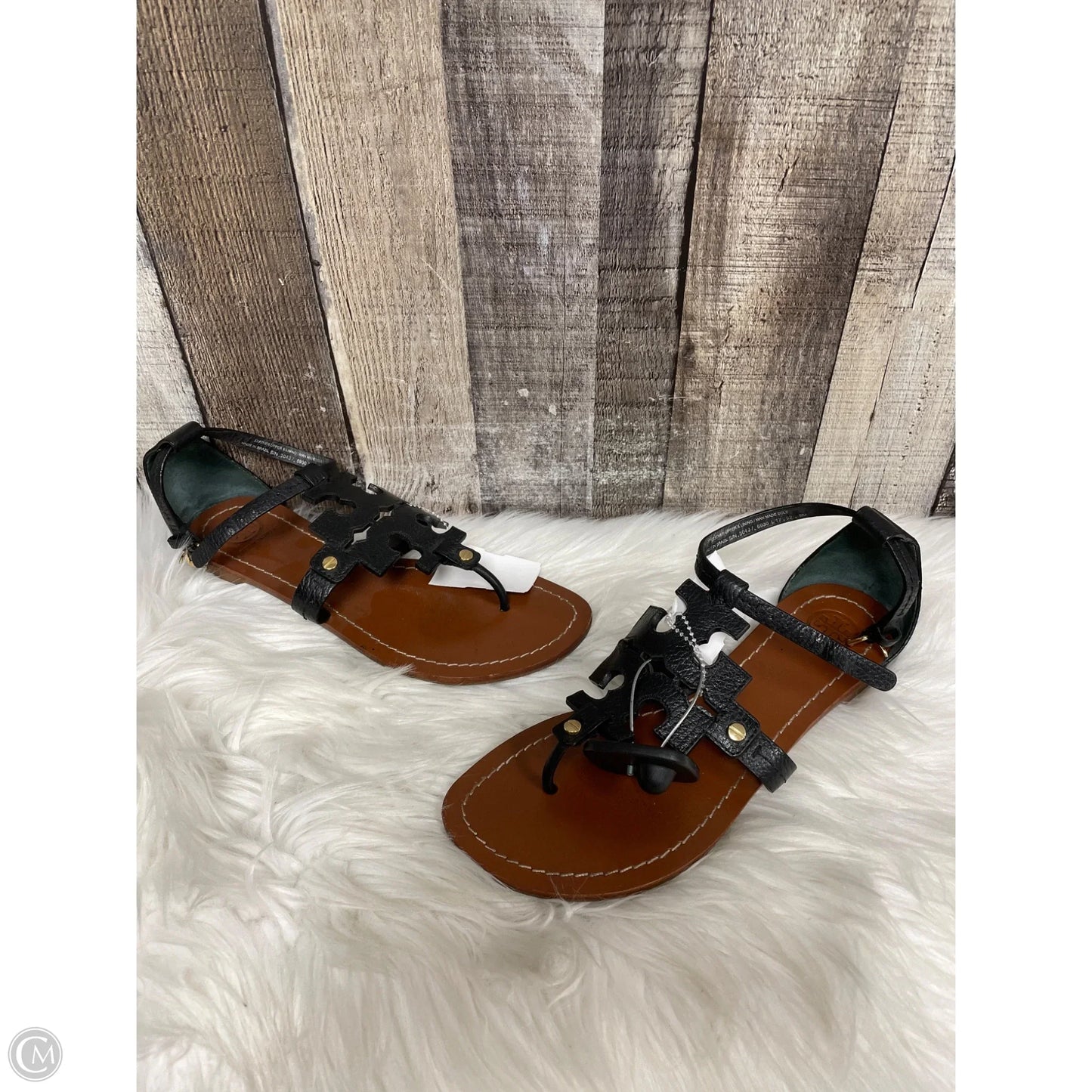 Sandals Designer By Tory Burch In Black, Size: 8