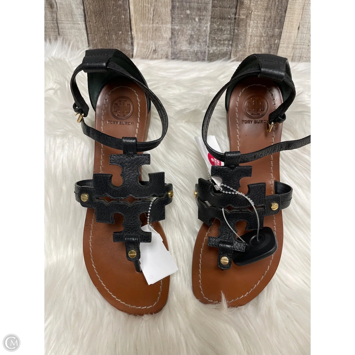 Sandals Designer By Tory Burch In Black, Size: 8