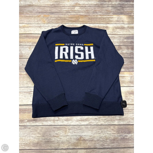 Athletic Sweatshirt Crewneck By Cme In Navy, Size: L