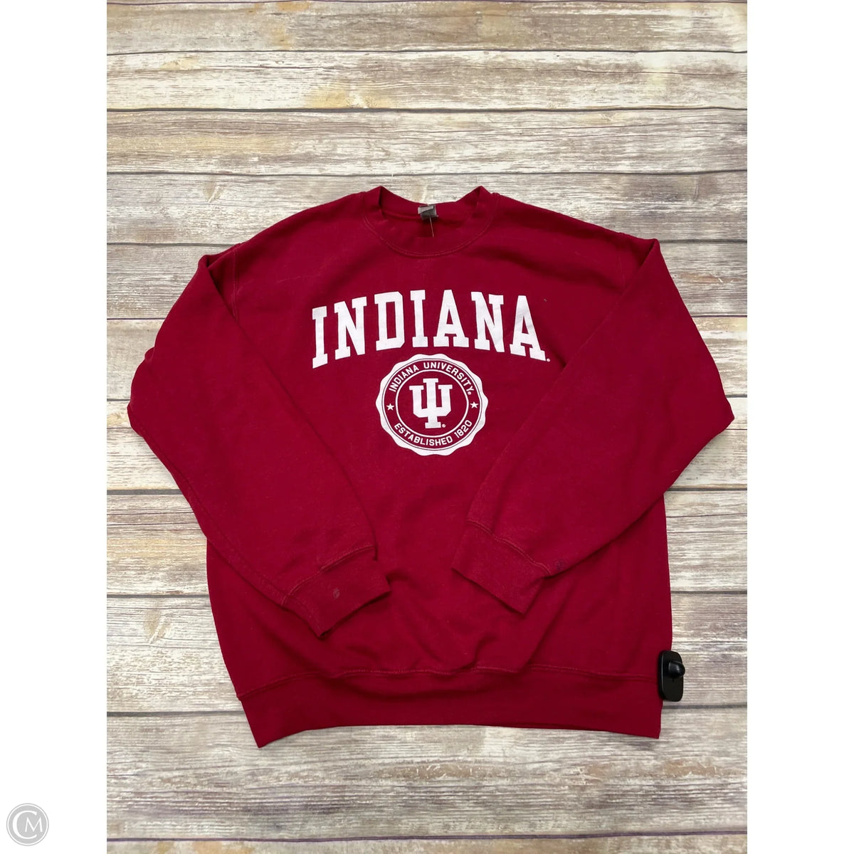 Athletic Sweatshirt Collar By Gildan In Red, Size: M