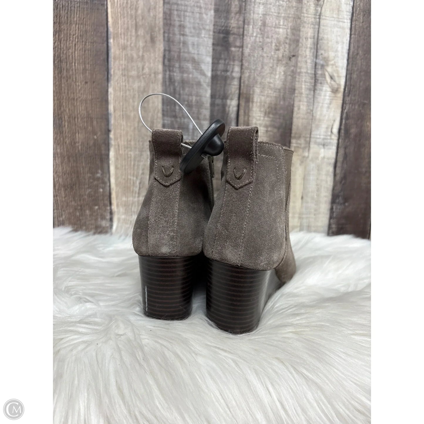 Boots Ankle Heels By Vionic In Taupe, Size: 7.5