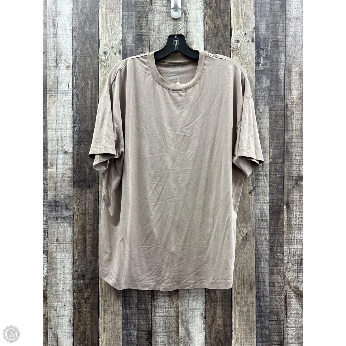 Top Short Sleeve Basic By Cme In Taupe, Size: M