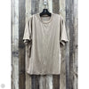 Top Short Sleeve Basic By Cme In Taupe, Size: M
