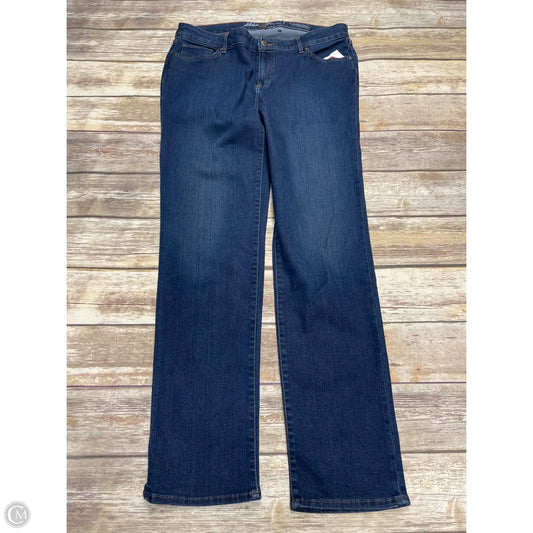 Jeans Straight By Eddie Bauer In Blue Denim, Size: 14