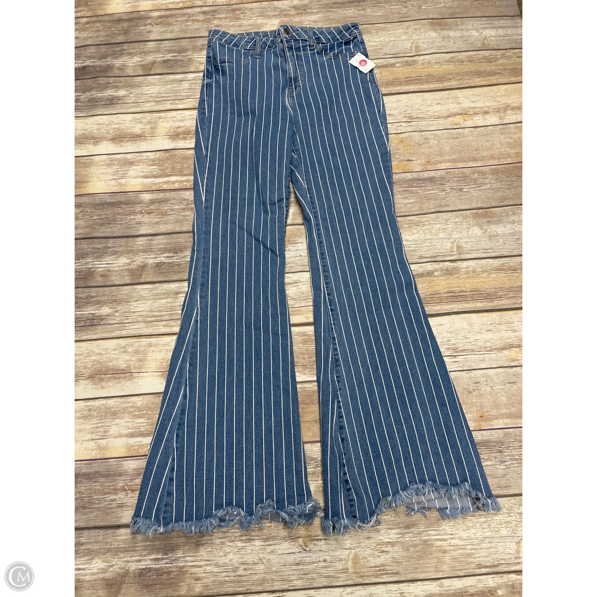 Jeans Flared By Cello In Blue Denim, Size: 12
