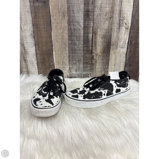 Shoes Sneakers By Vans In Black & White, Size: 8