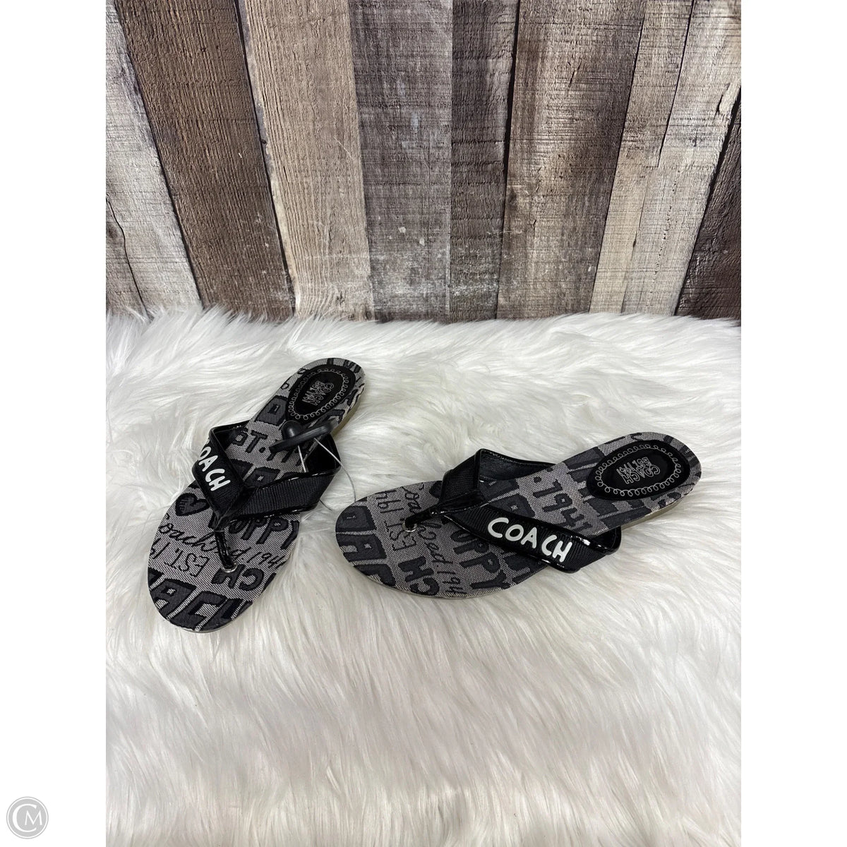 Sandals Designer By Coach In Black, Size: 7.5