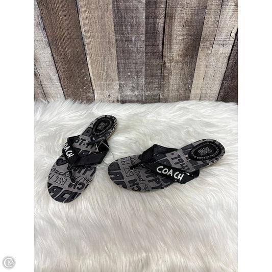 Sandals Designer By Coach In Black, Size: 7.5