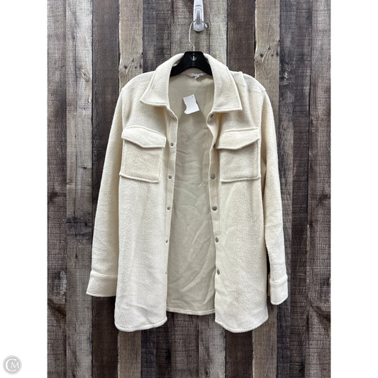 Jacket Shirt By Bb Dakota In Cream, Size: S