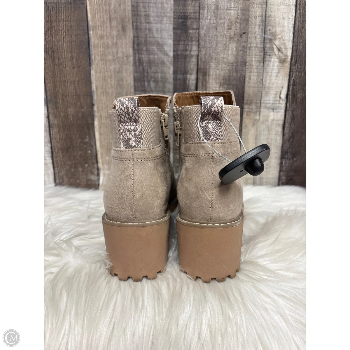 Boots Ankle Heels By Universal Thread In Taupe, Size: 9