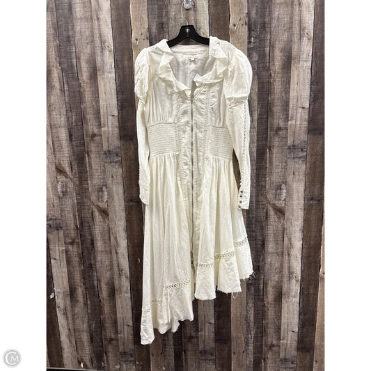 Dress Casual Maxi By Pilcro In Ivory, Size: L