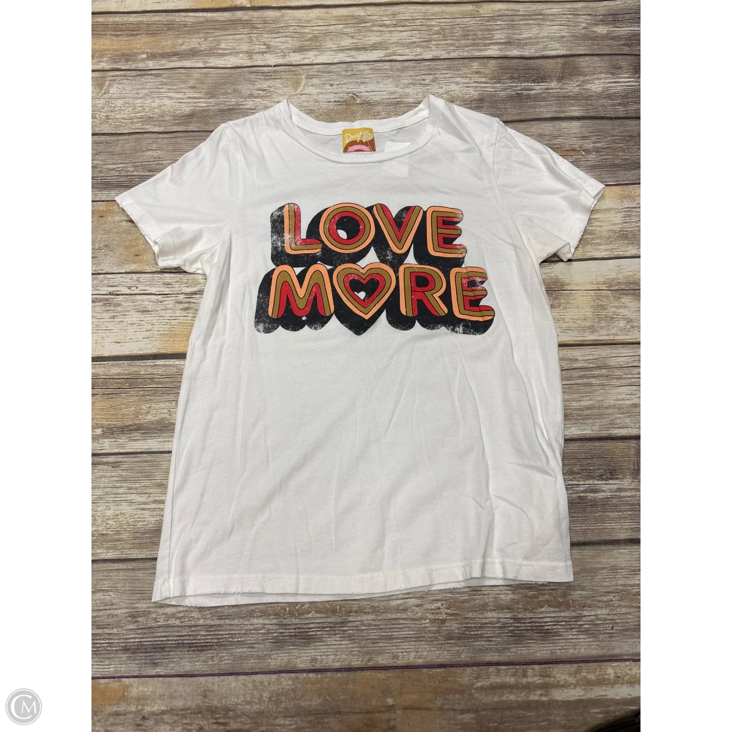 Top Short Sleeve By Cme In Cream, Size: M