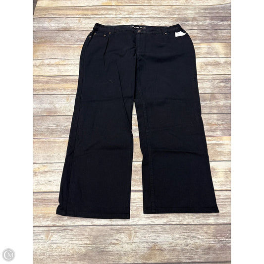 Jeans Wide Leg By Charter Club In Black Denim, Size: 18