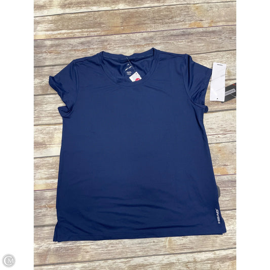 Athletic Top Short Sleeve By Head In Navy, Size: L