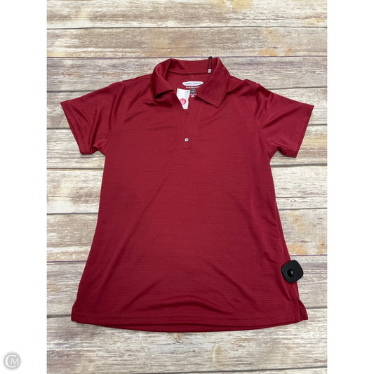 Athletic Top Short Sleeve By Pebble Beach In Red, Size: M