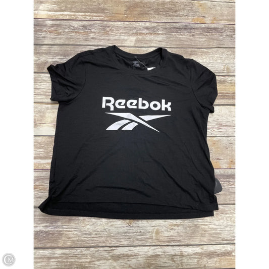 Athletic Top Short Sleeve By Reebok In Black