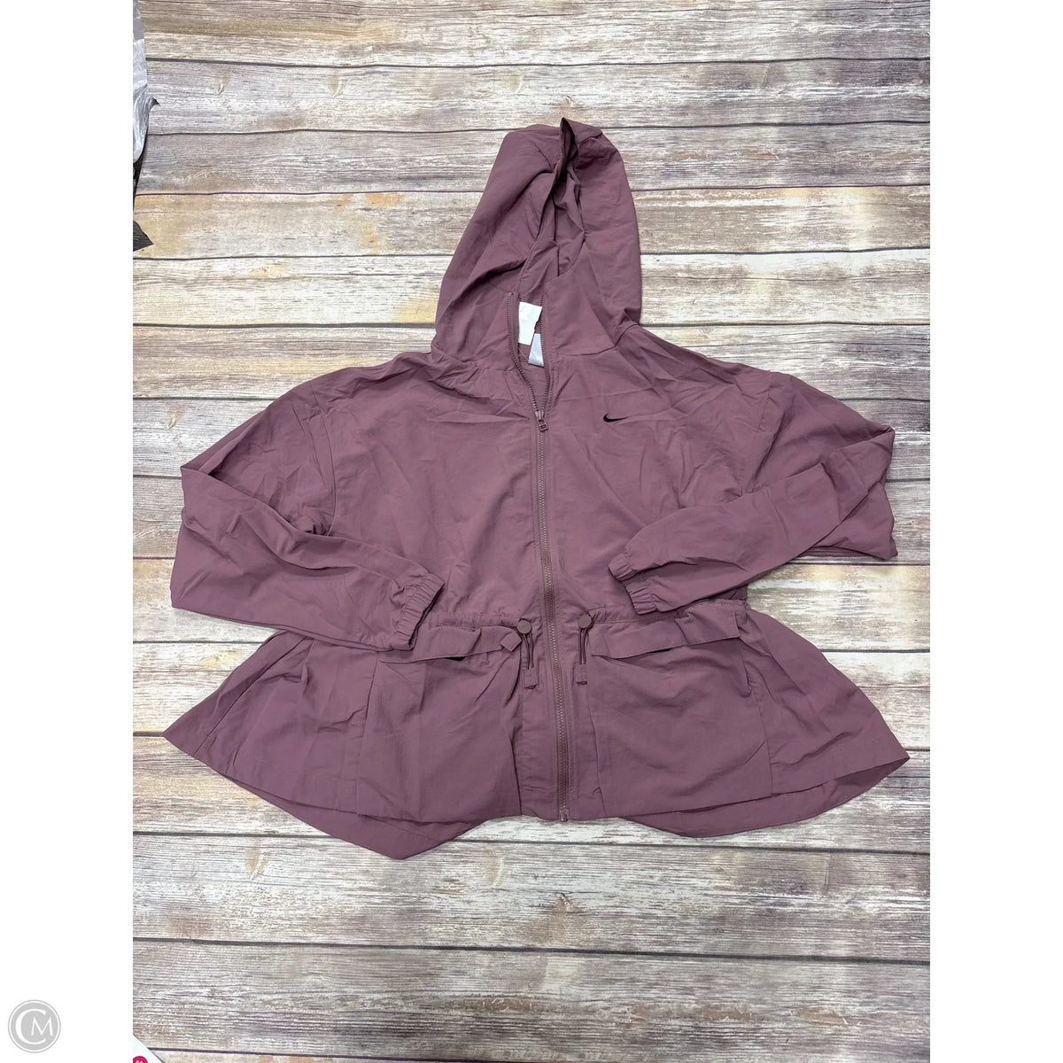 Athletic Jacket By Nike In Mauve, Size: M