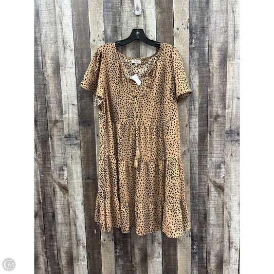 Dress Casual Midi By Gigio In Animal Print, Size: Xl