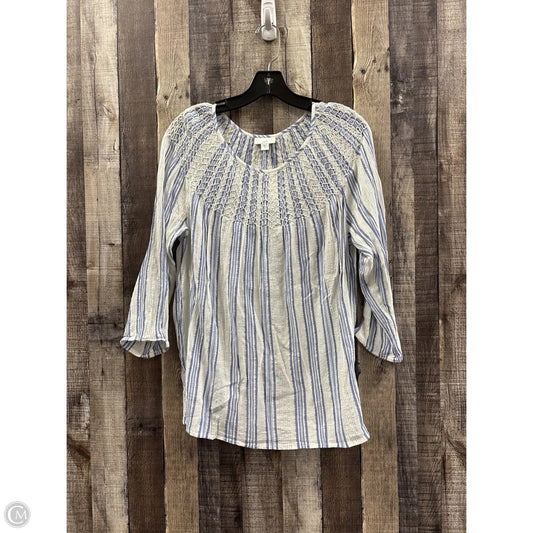 Top 3/4 Sleeve By J. Jill In Blue, Size: M