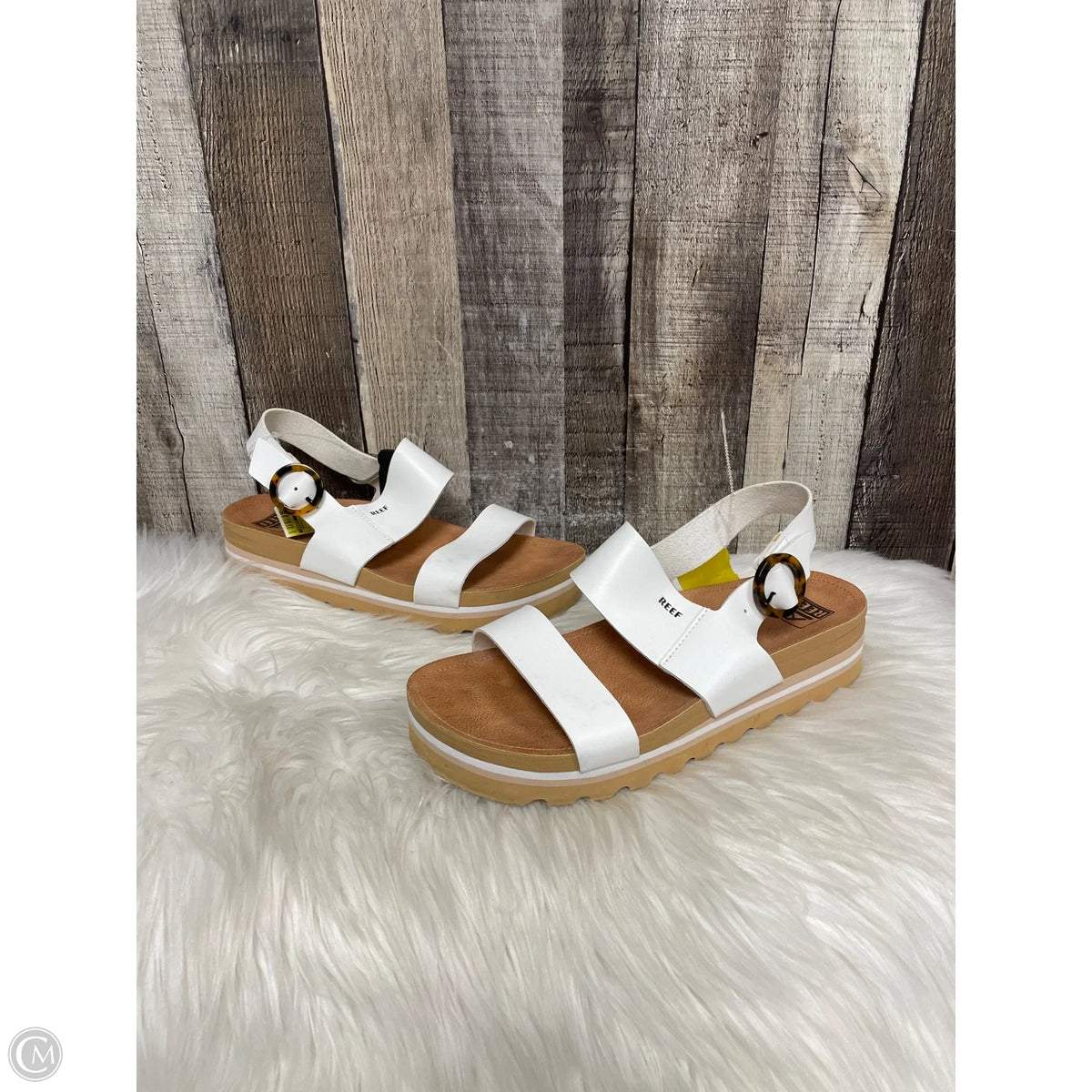 Sandals Heels Platform By Reef In White, Size: 9