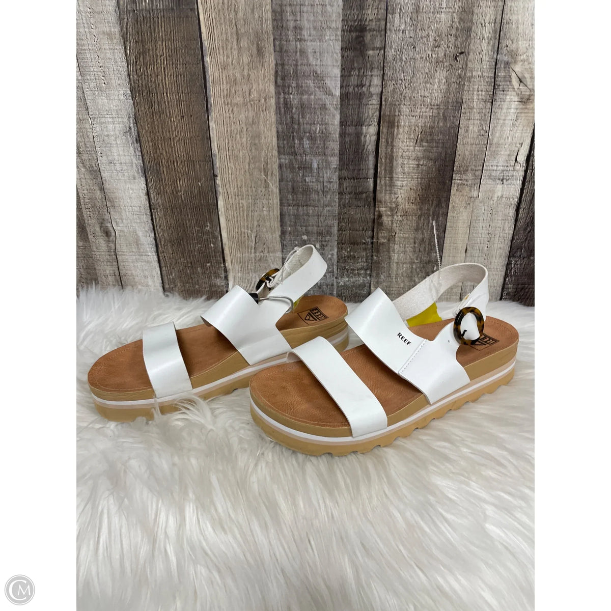 Sandals Heels Platform By Reef In White, Size: 9