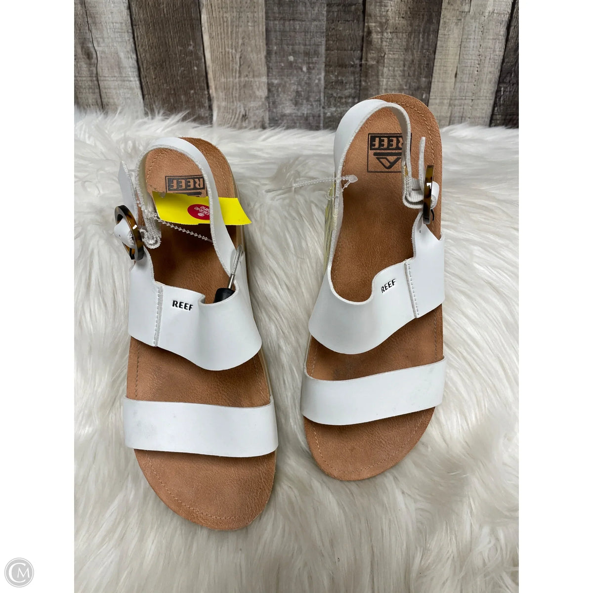 Sandals Heels Platform By Reef In White, Size: 9