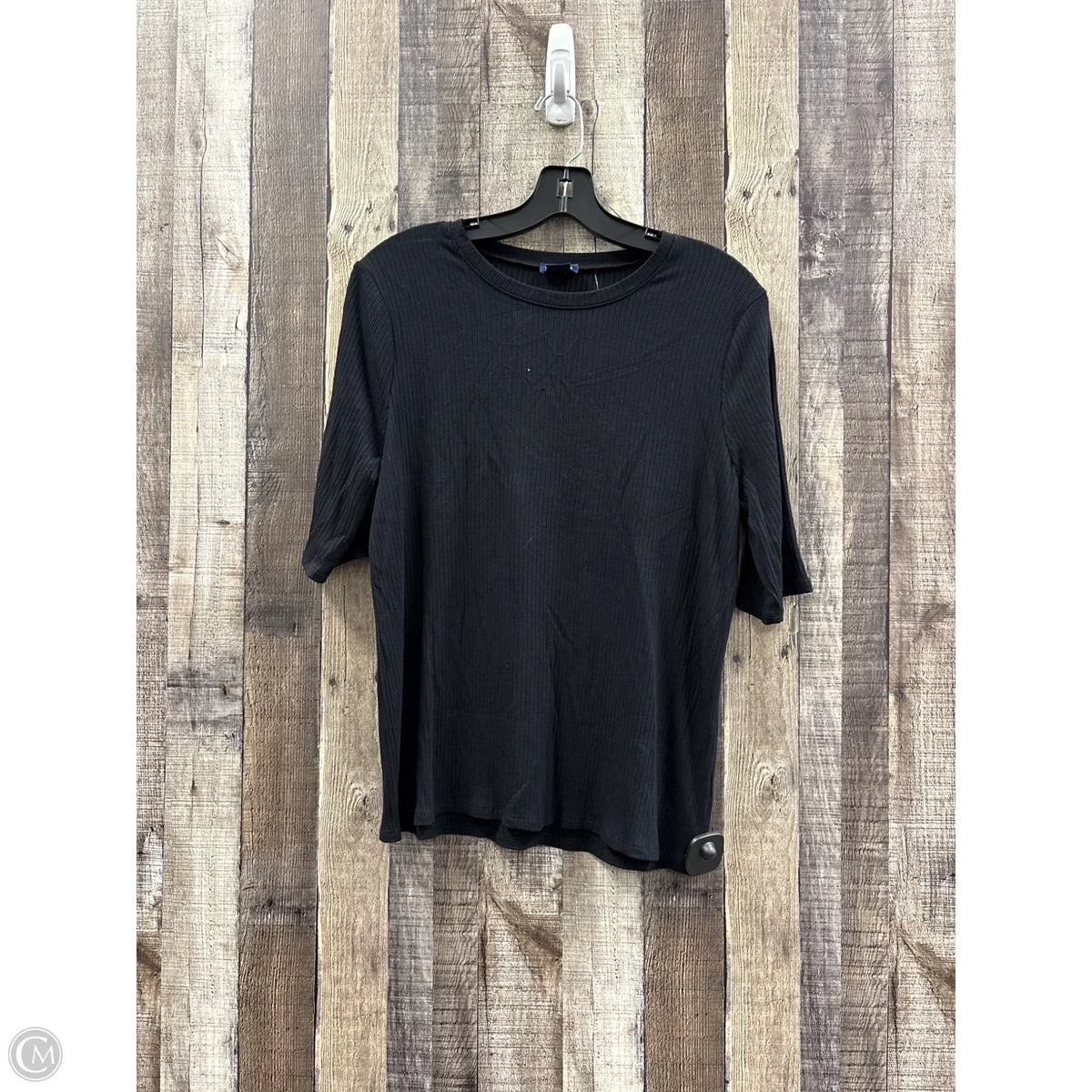 Top Short Sleeve Basic By Splendid In Black, Size: Xl
