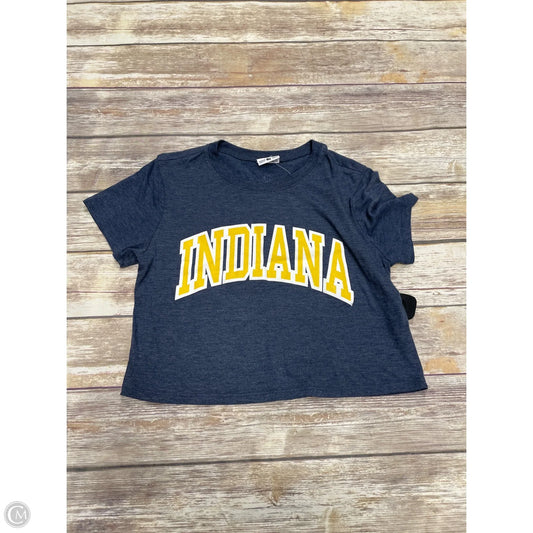 Athletic Top Short Sleeve By Where Im From In Blue, Size: S
