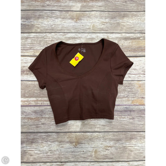 Top Short Sleeve By Offline In Brown, Size: Xs