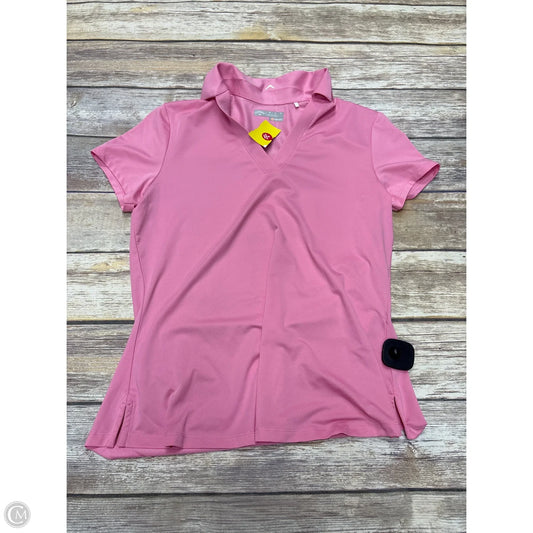 Athletic Top Short Sleeve By Callaway In Pink, Size: M