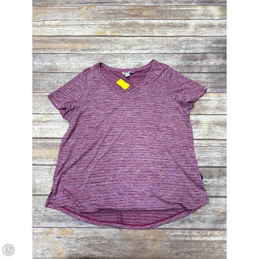 Athletic Top Short Sleeve By Athleta In Pink, Size: Xl