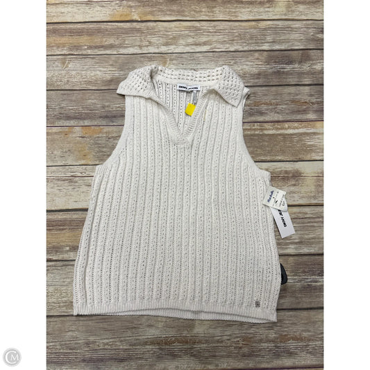 Top Sleeveless By Dkny In White, Size: L
