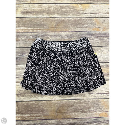 Athletic Skort By Lululemon In Black & White, Size: 6