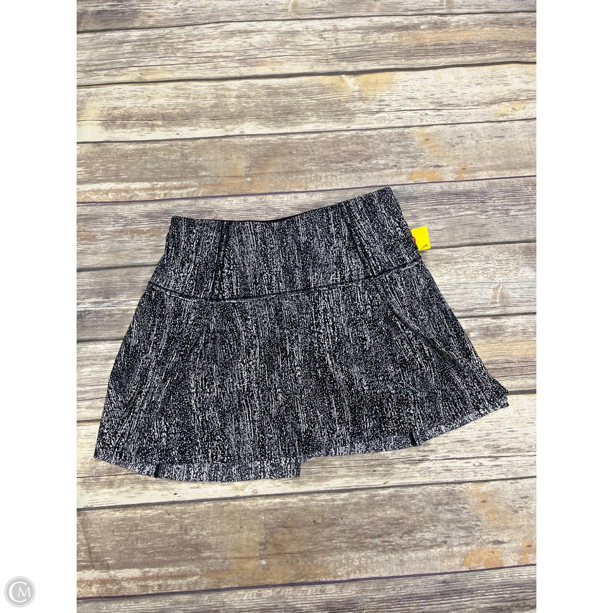 Athletic Skort By Lululemon In Black & White, Size: 6