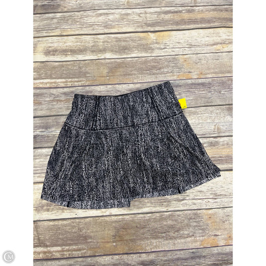 Athletic Skort By Lululemon In Black & White, Size: 6