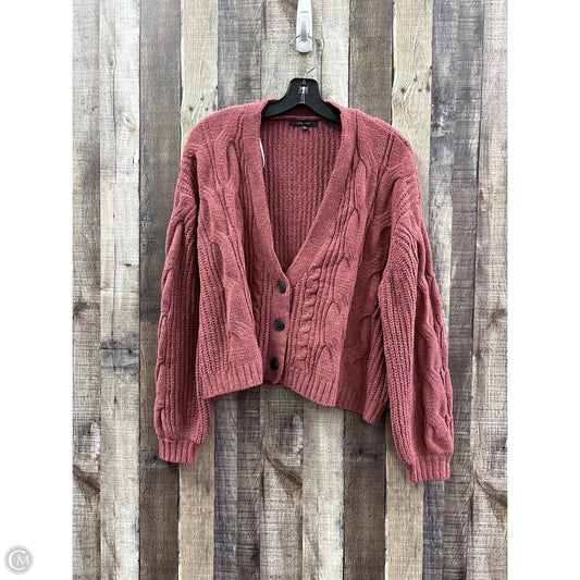 Sweater Cardigan By Love Tree In Mauve, Size: L