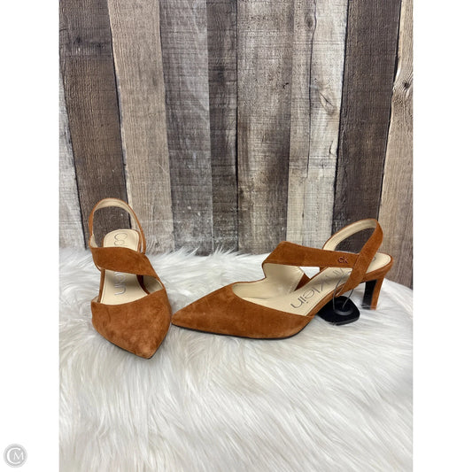 Shoes Heels Stiletto By Calvin Klein In Tan, Size: 9