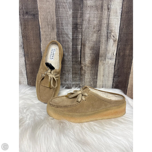 Shoes Heels Wedge By Clarks In Tan, Size: 8.5