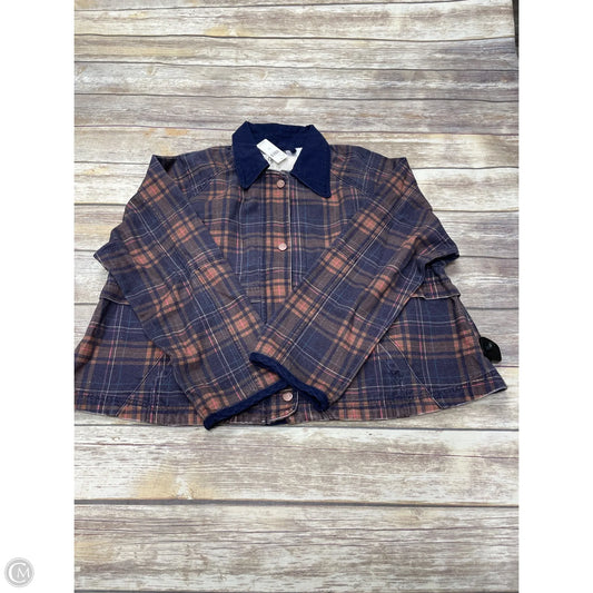 Jacket Faux Fur & Sherpa By Pilcro In Plaid Pattern, Size: Xl
