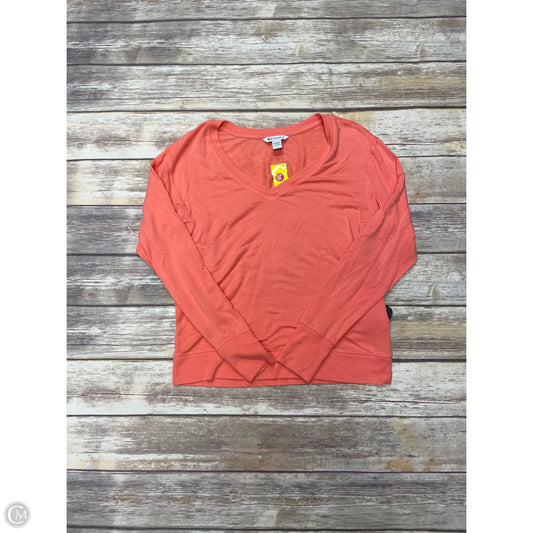 Athletic Top Long Sleeve Crewneck By Athleta In Orange, Size: M