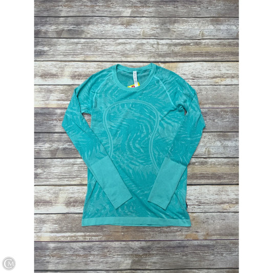 Athletic Top Long Sleeve Crewneck By Lululemon In Green, Size: 10