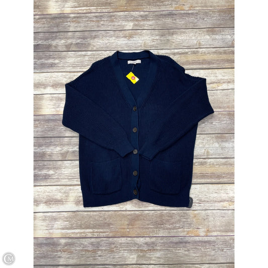 Sweater Cardigan By Loft In Navy, Size: Xl
