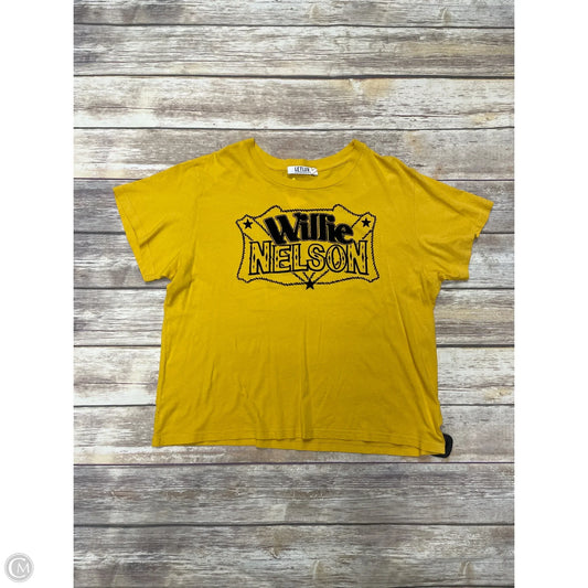 Top Short Sleeve By Cme In Gold, Size: Xl